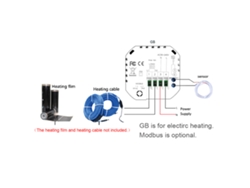 Termostato inteligente con pantalla táctil LCD programable 5+1+1, control de calefacción eléctrica de 95-240 V y 16 A | Sin marca