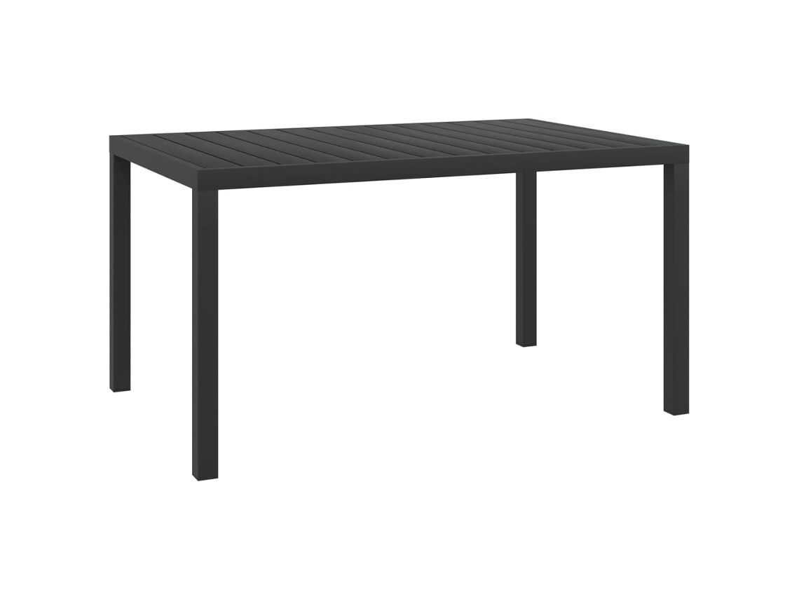 Mesa de jardín LOVELY HOME de aluminio y WPC en color negro (150 x 90 x 74 cm)