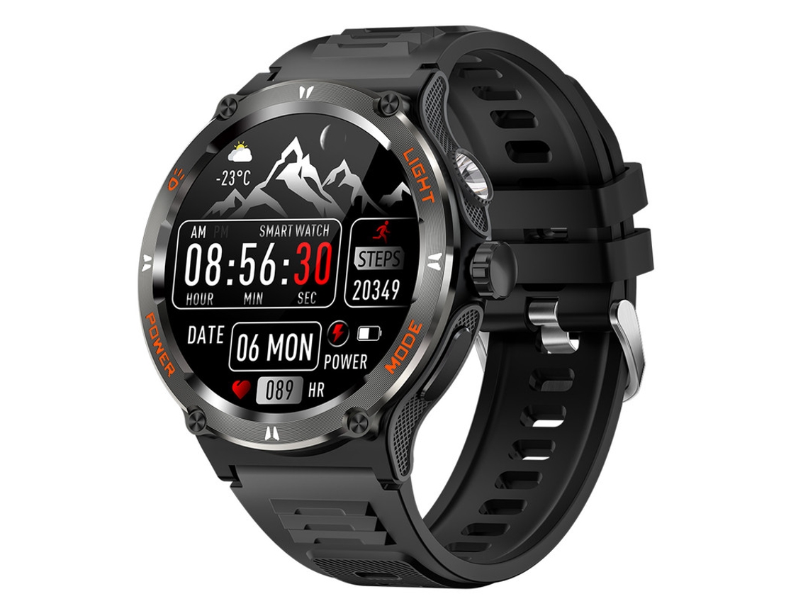 Smartwatch Yizhood Kt76 1.53 Inch Bluetooth Calling 3atm Impermeable Monitor De Salud 500mah (android Y Ios - Negro)