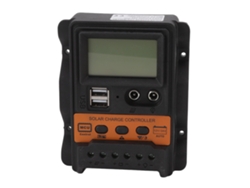 Controlador De Carga Solar Pwm De 12v/24v Con Pantalla Lcd Y Doble Salida Usb De 10a Para Paneles Fotovoltaicos.