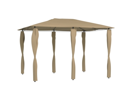 MAISON EXCLUSIVE Cenador con cubiertas de postes taupé 3x4x2,6 m 160 g/m²
