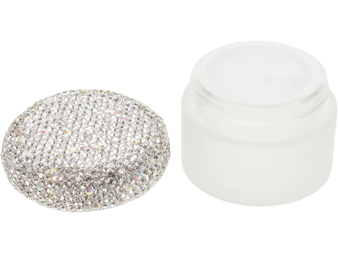 Petit Pot De Crème De Voyage 30 G Con Strass Rechargeable Vide En Plastique Solide Para Cosmétiq...