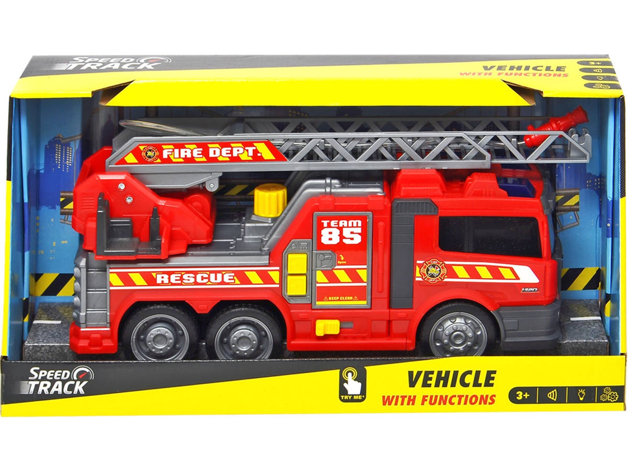 Coche SPEED TRACK Camion Pompieri Luce Suoni