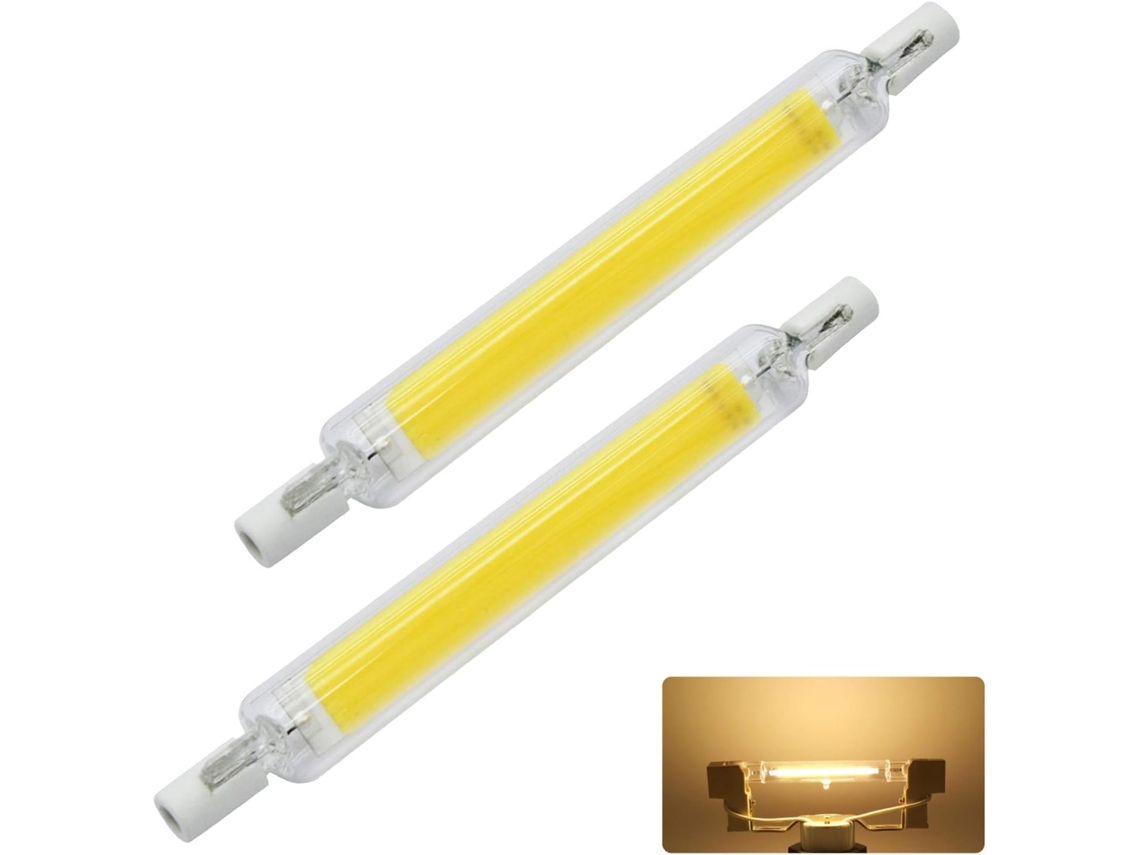 Bombilla Led R7s De 118 Mm, 10 W Ca 220 V/230 V, Bombilla Lineal No Regulable, Reflector De Doble Extremo, Luz Blanca Cálida (paquete De 2)