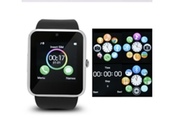 Reloj Inteligente Bluetooth Con Cámara, Ranura Para Tarjeta Sim Y Monitor De Salud Hd Para Android, Color Plata Y Negro.