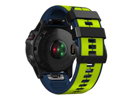 Correa de Silicona dos colores 26mm para Garmin Tactix 7 Pro/Fenix 7X/Fenix 6X Pro - cal/azul