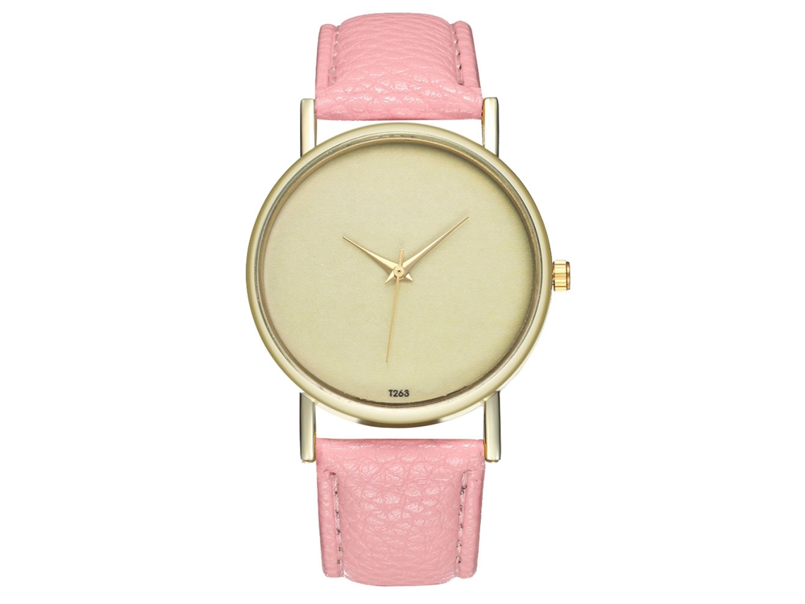 Reloj De Cuarzo Elegante Unisex Casual Moderno Regalo (rosa)