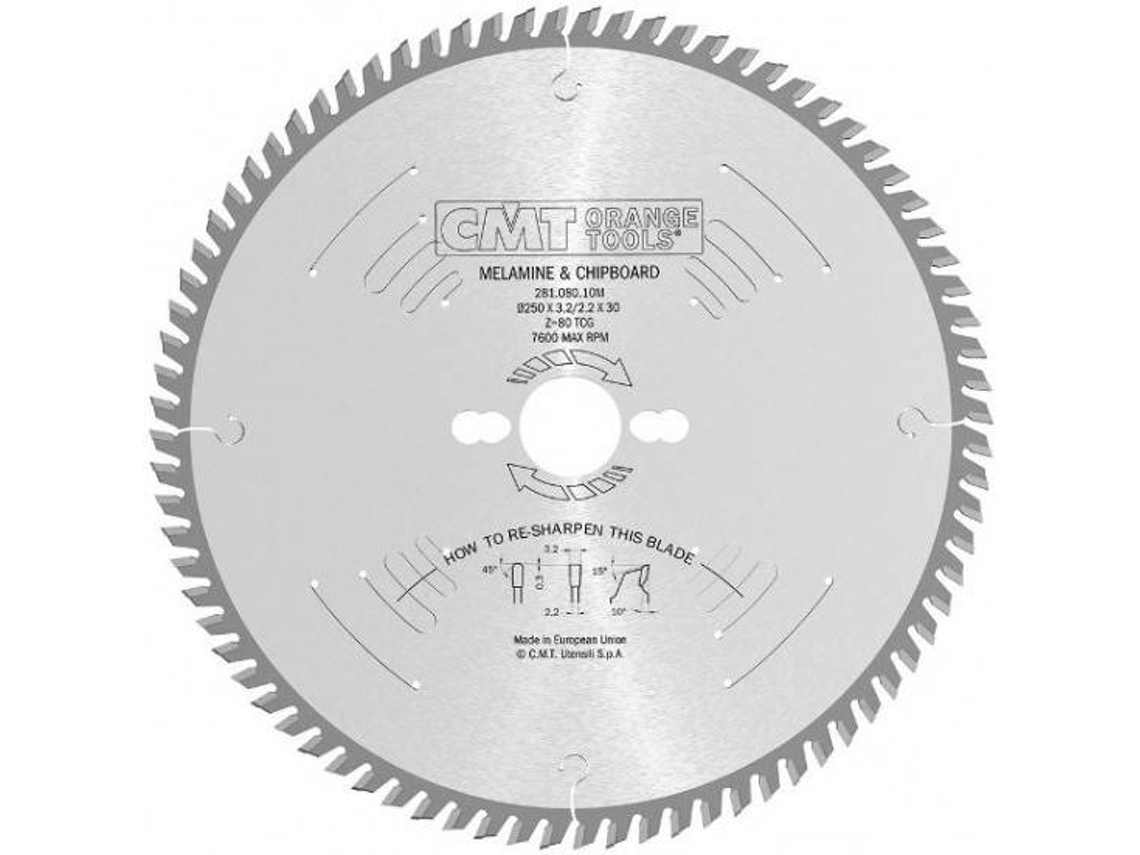Sierra para Laminados CMT ORANGE TOOLS Ø300Mm Z96 - 281.096.12M