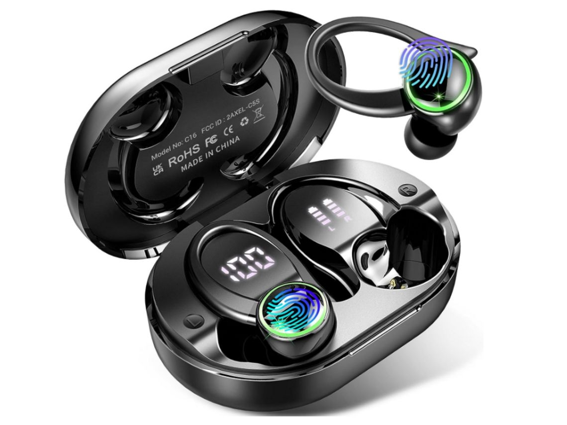 YEMAESRE Auriculares Bluetooth Sin Pantalla Estéreo con Cancelación de Ruido Negros