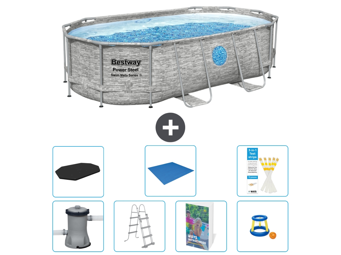 Bestway Piscina Bestway Power Steel Oval - 427x250x100 Cm - 8-peças S568