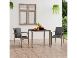 Sillas de jardín DKD Home Decor de 2 piezas con cojines, mimbre gris
