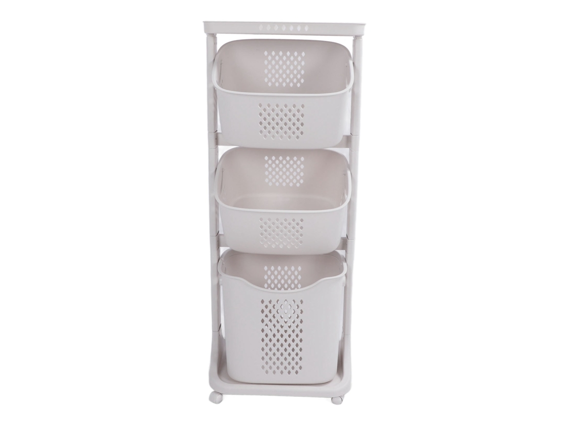 Estante de cocina multifuncional para el hogar, gran tamaño, PP, para baño, simple, para sala de estar, 3 capas