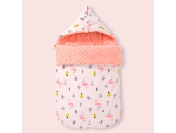 Saco de dormir para cochecito de bebé, cálido saco de dormir de invierno para evitar sobresaltos, con doble cremallera (Flamencos 88 x 46 cm)