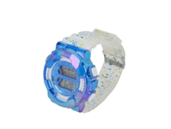 Reloj Deportivo Electrónico Digital Con Correa Transparente Degradada Para Niños Y Niñas, Azul Oscuro.
