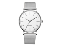 Reloj De Pulsera De Cuarzo Casual Para Hombre Zhoulianfa Con Correa De Malla Simple (plateado)