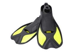 Aletas de buceo blandas para adultos, negras y amarillas, talla S
