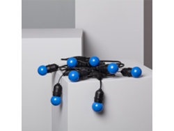 Guirnalda de Luces LEDKIA Waterproof Negro 8 Bombillas Led E27 G45 3W de Colores Azul (550 cm)