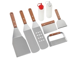 Omni-kit De 8 Accesorios Para Barbacoa Acero Inoxidable Profesional Ideal Para Parrillas Teppanyaki Y Planchas