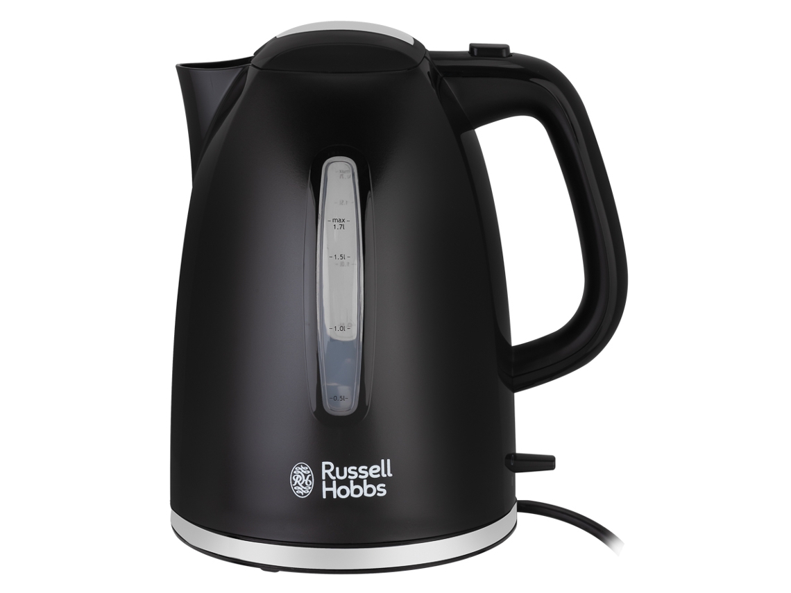 Russell Hobbs Hervidor de agua textures 2400 w 17 litros alto brillo sin bpa filtro negro 2259170 plus 1.7l 2400w 1.7