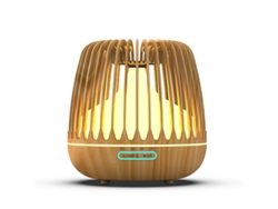 Humidificador 500 ml Difusor de Óleo Essencial de Aroma Ultrassónico Grão de Madeira 7 Cores GERTIZ