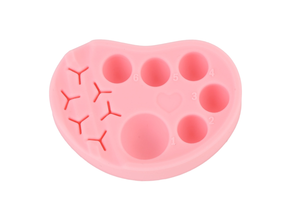 Paleta De Silicona Para Lifting De Pestañas Y Cejas Con Ranuras Para Pinzas - Herramienta Multifuncional - Rosa
