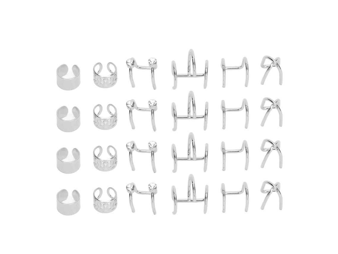 Kit De 24 Perlas Vikingas Para Barba Con Pinza, Material Metal Plata, Diseño Único