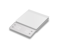 Minibalanza digital para café - 3 kg/0,1 g USB-C para café espresso y de filtro, blanca, Hexinyigjly