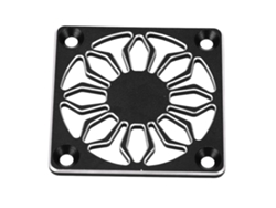 Cubierta de aluminio negro para ventilador de refrigeración de coche RC