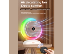 2026-ventilador De Escritorio Usb Con Control Remoto 3 Velocidades 5 Modos De Luz Y Temporizador 1h/2h