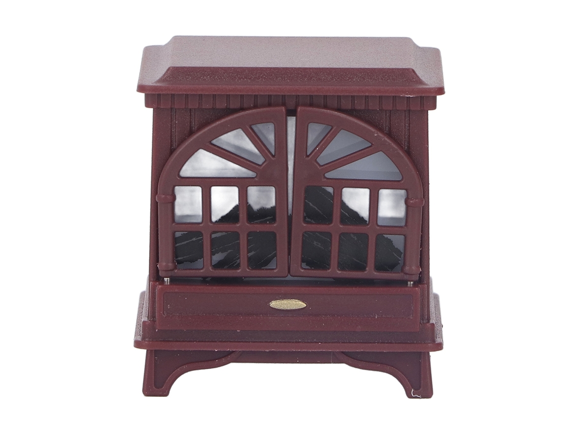 Chimenea Miniatura Para Casa De Muñecas 1:12 De Plástico, Mueble Mini Y Decoración Accesorio Burdeos