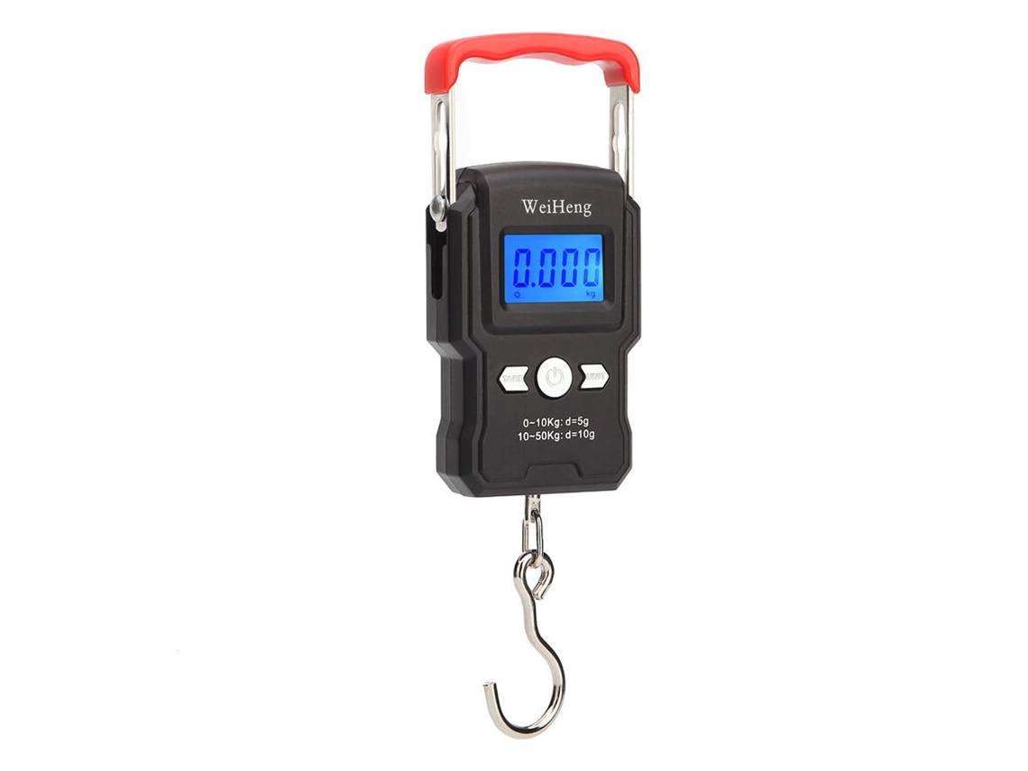 Báscula digital colgante, báscula electrónica portátil de gancho con sensores de alta precisión y gancho plegable para viajes, pesca, envíos, capacidad
