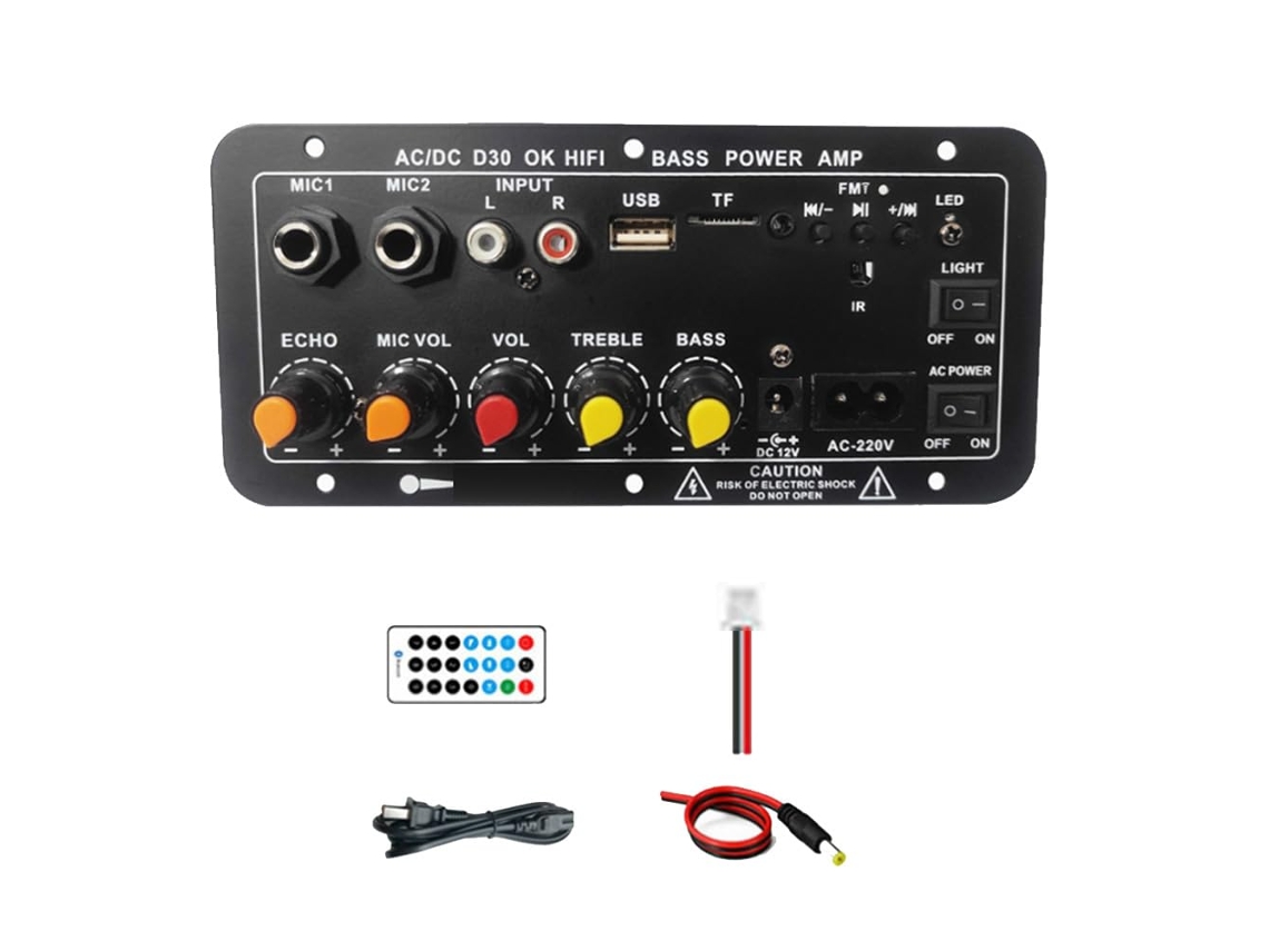 Placa Amplificadora Para Coche D30 12v-24a, Amplificadores De Audio Bluetooth Con Control