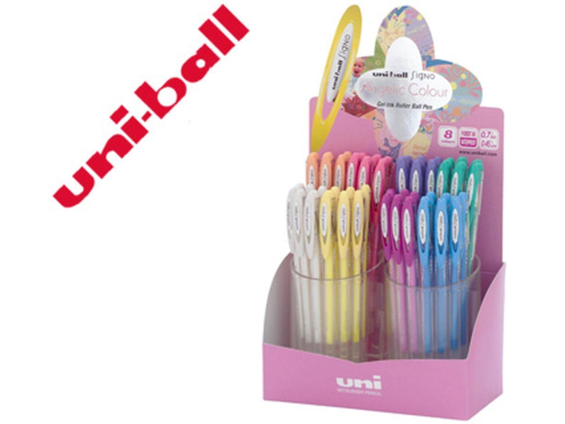 Roller Uni Ball Um 120 Signo 0.7mm Tinta Gel Expositor D e 48 Cores Pastel