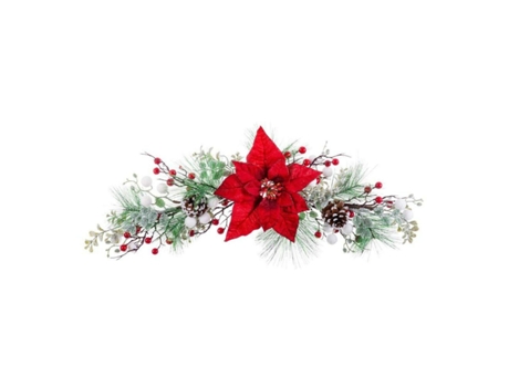 Adorno de Navidad BIGBUY CHRISTMAS Adorno Navideño Multicolor Tejido Rojo (61x32X60cm)