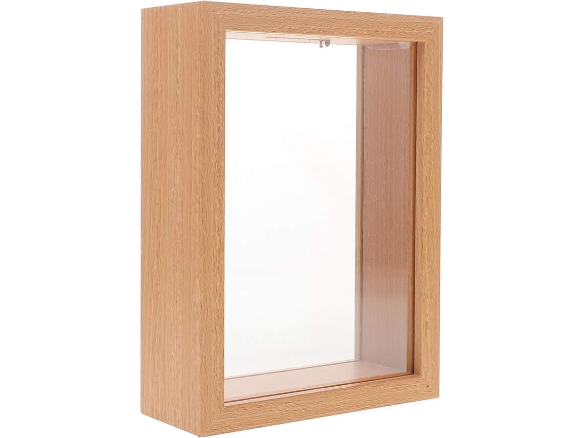 Hucha De Madera Transparente 7 Pulgadas, Caja Monedas Decorativa Con Marco Fotos Para Cafeterías
