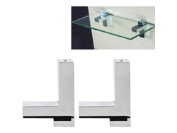 Soporte ajustable para estante de vidrio, de acero galvanizado cromado, para el hogar y la oficina. Marca: [Nombre de la marca]