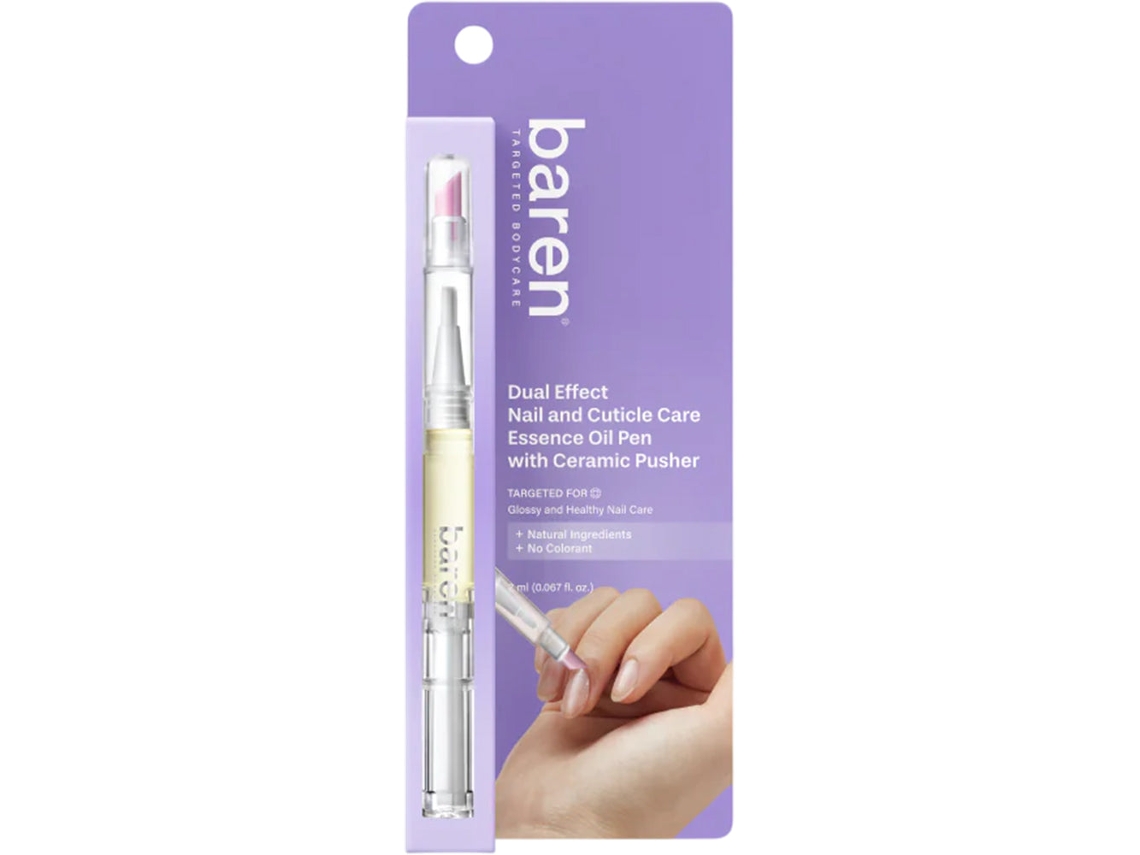 Baren Aceite Para Uñas Y Cutículas 2 En 1 Con Aplicador De Cerámica