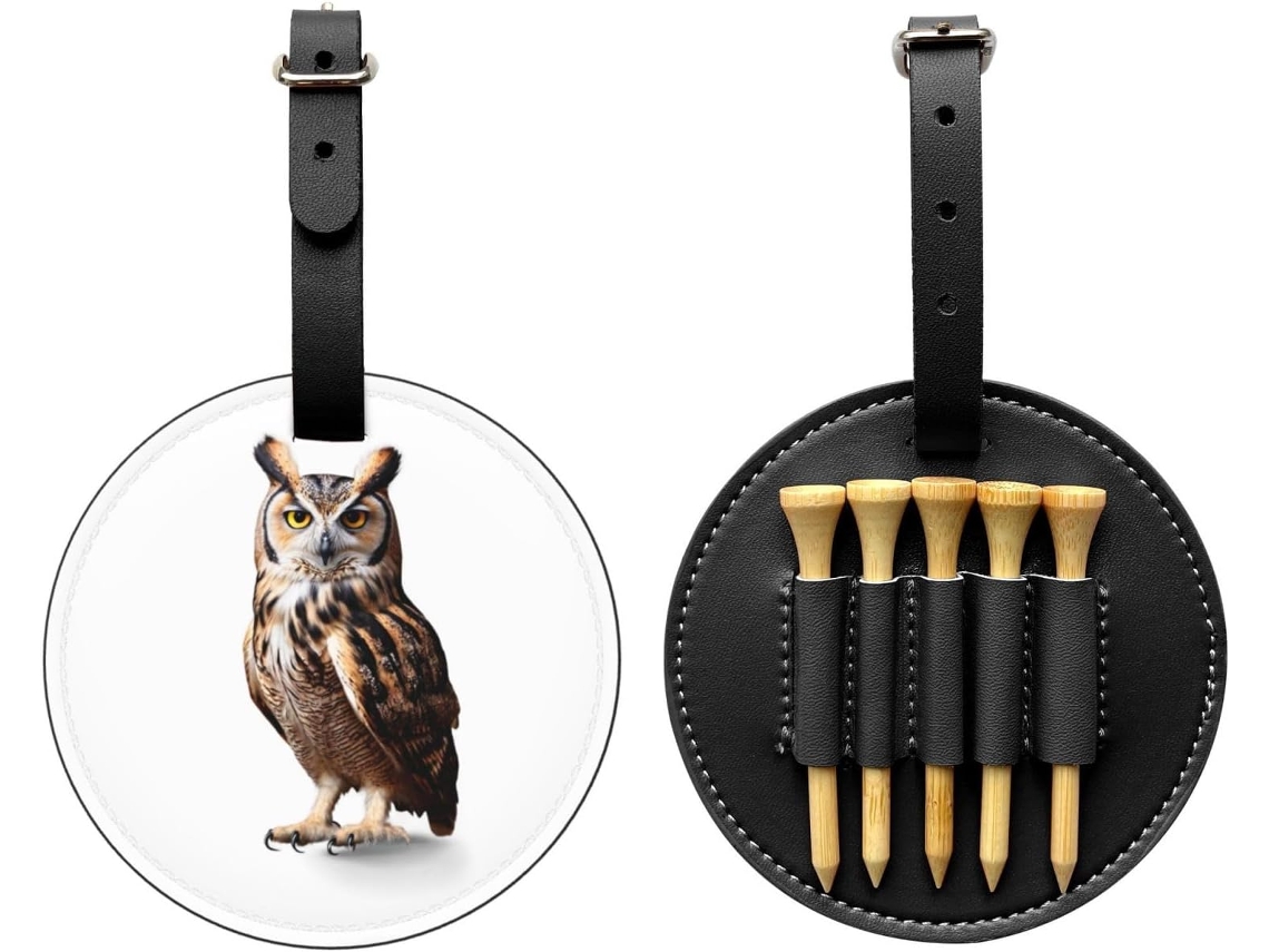 Bolsa para tees de golfe Trail Dust Bison, preta, fácil de transportar | S/MARCA