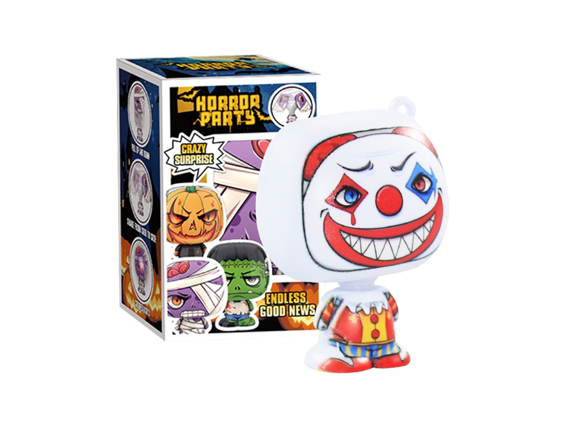Bjww - Figura de Halloween con tubo extensible, juguete con luces, decoraciones y juguete de descompresión sensorial para niños.