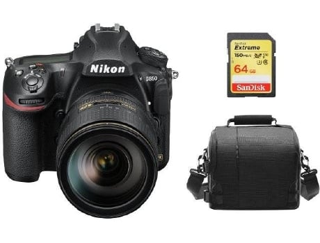 Kit Cámara Réflex NIKON D850 AF-S 24-120MM F4G ED VR + Tarjeta SD de 64GB + Funda para cámara