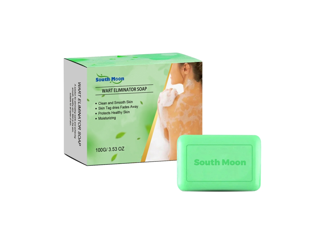 Jabón South Moon para eliminar verrugas y manchas en la cara, el cuello y el cuerpo.