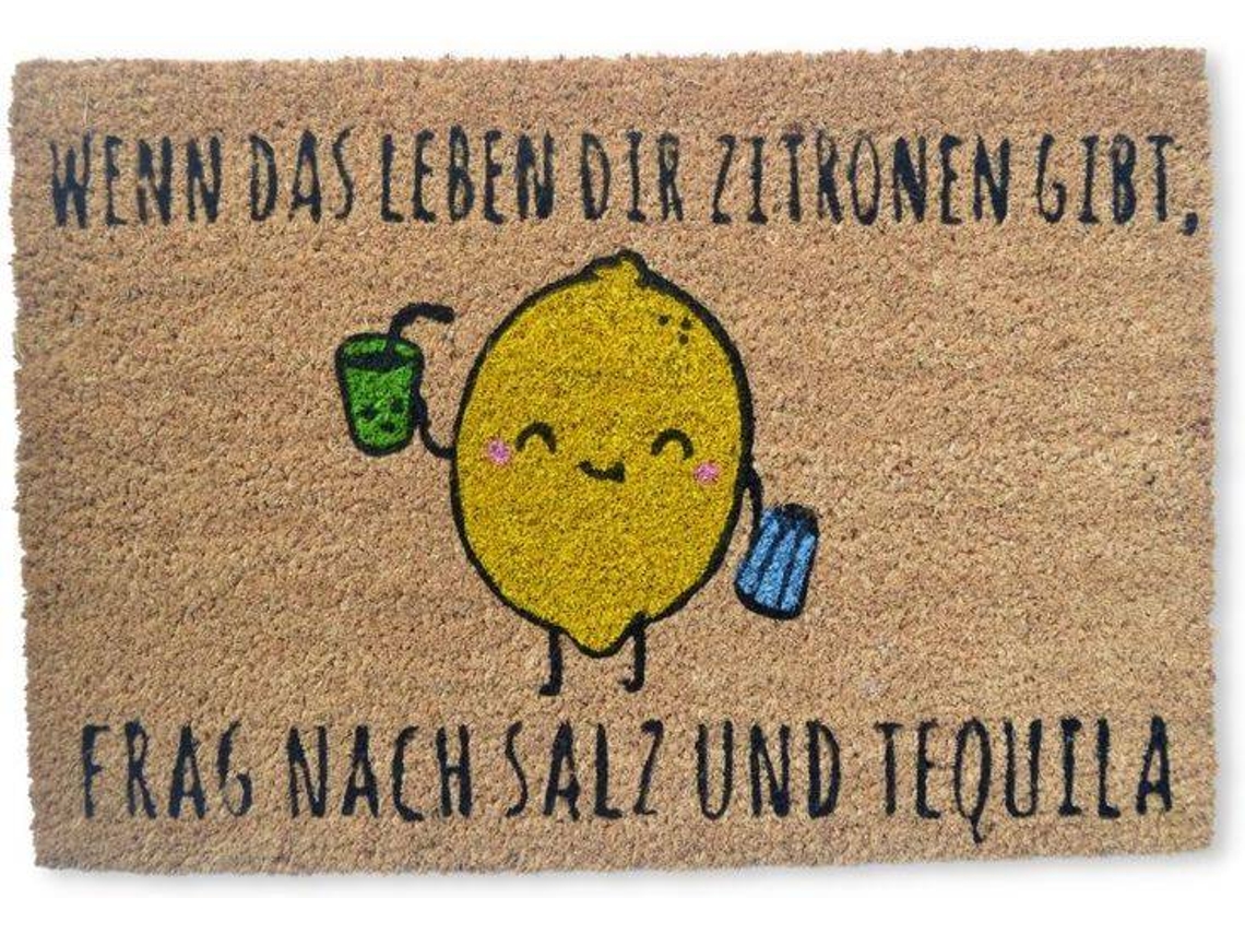 Felpudo KOKO DOORMATS Salz und Tequila (Castaño - 60 x 40 x 1.50 cm - Fibra de Coco y Base de PVC)