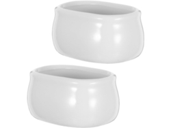 Juego De 2 Piezas De Azucareros Y Soportes Para Bolsitas De Té De Porcelana Blanca, Recipiente Multifuncional.
