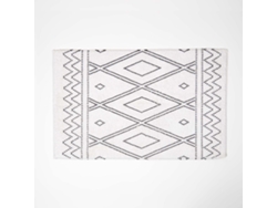Homescapes Black And White Bath Mat 100 Cotton Boho Design, 50 X 80 Cm
