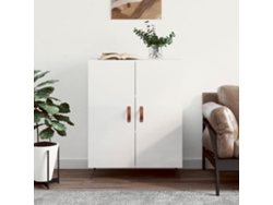 Aparador De Madera Contrachapada Blanco Brillante 69,5x34x90 Cm