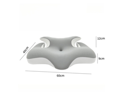 Almohada Para El Cuello Ergonómica De Espuma Viscoelástica Seda De Hielo Transpirable Y Con Un Sueño Seguro (gris) Cuich