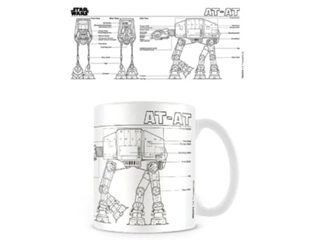 Taza STAR WARS com O Desenho Técnico At-At