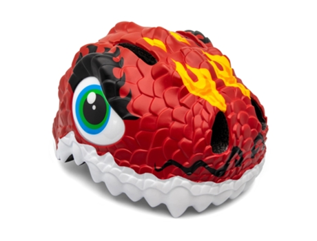 Casco de Bicicleta para Niños CRAZY SAFETY Dragón rojo Certificado EN1078