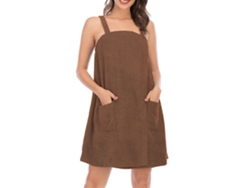 Toalla de Baño Kofihety Vestido Tirantes Ligero Poliéster Marrón (30x20x5cm)