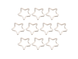 10 Llaveros De Metal Con Forma De Anillo, Herramienta Diy Para Decoración De Joyas, Forma De Corazón O Estrella.